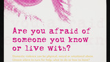 'Are you afraid of someone you know or live with?' Women's Aid National Helpline poster