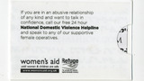 Women's Aid National Helpline business card