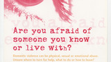 'Are you afraid of someone you know or live with?' Women's Aid National Helpline poster