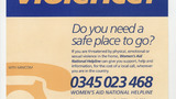 'Women are you suffering domestic violence?' Women's Aid National Helpline poster