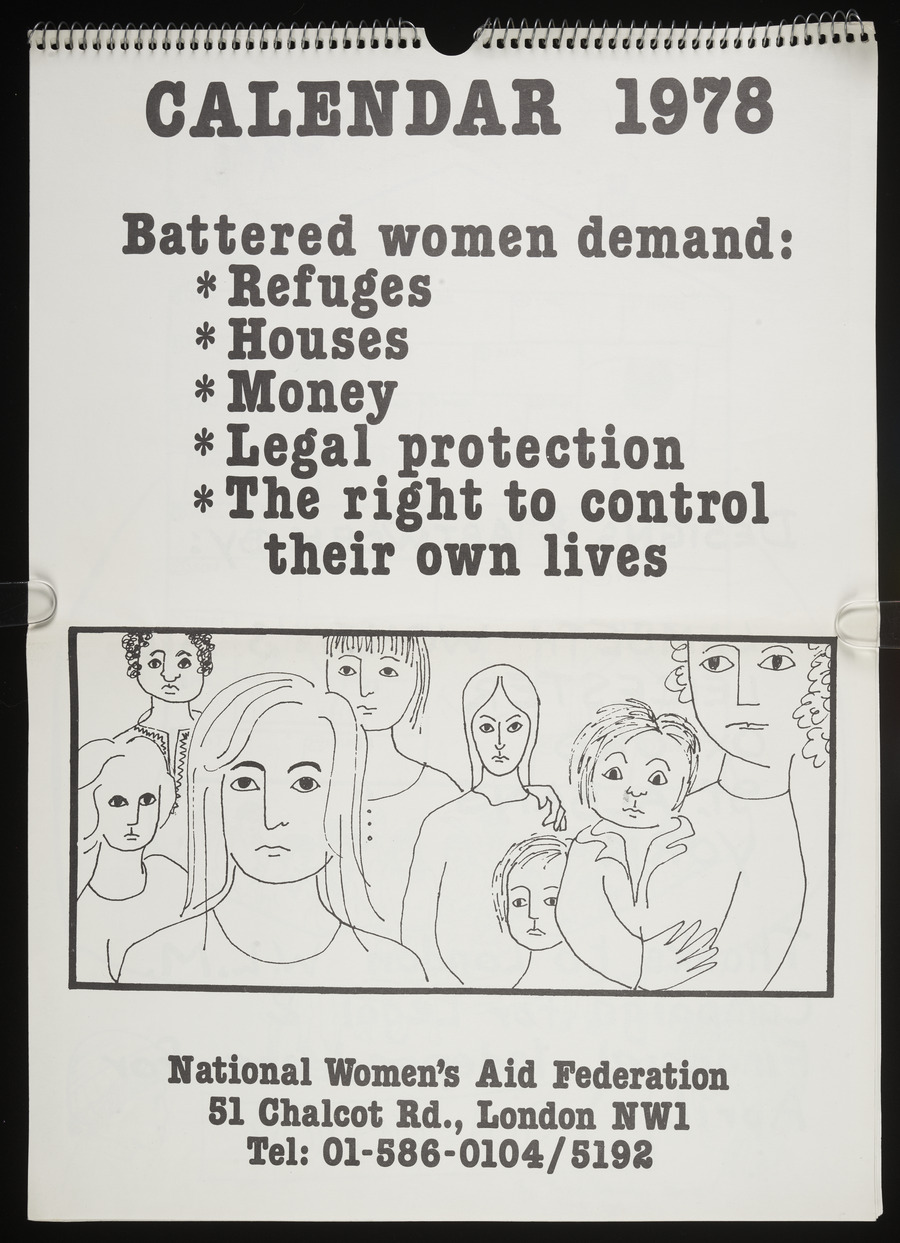 National Women's Aid Federation Calendar 1978 Media credit University of Leeds