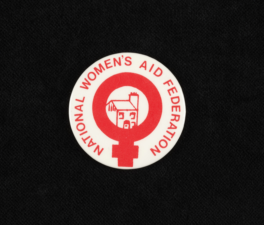 'National Women's Aid Federation' badge Media credit University of Leeds