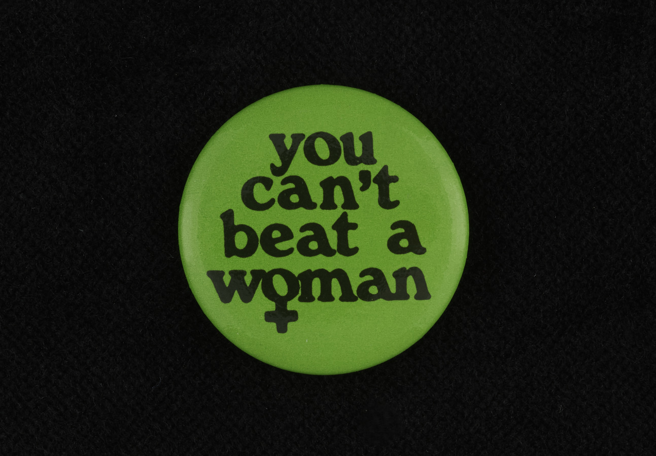 'You Can't Beat a Woman' badge Media credit University of Leeds