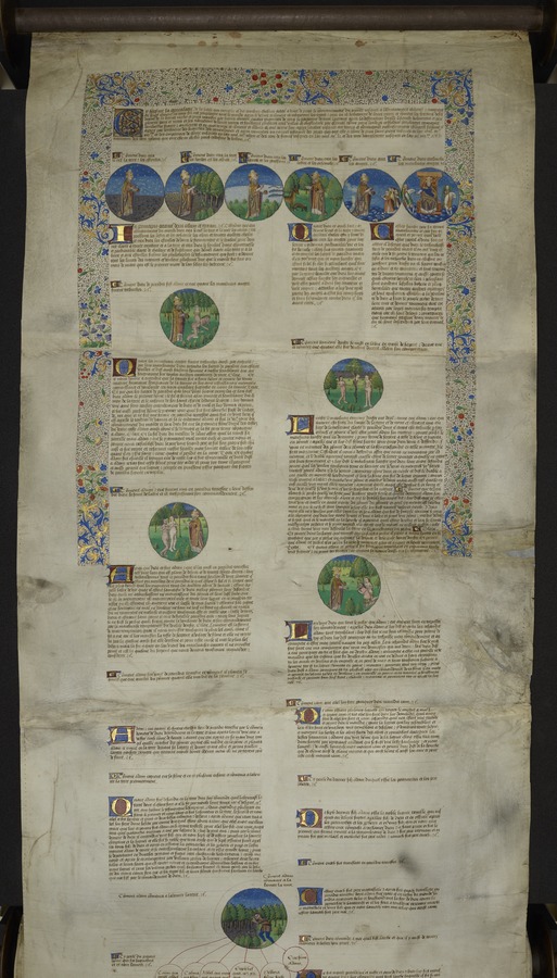 [Biblical and genealogical chronicle from Adam and Eve to Louis XI of France] Image credit Leeds University Library