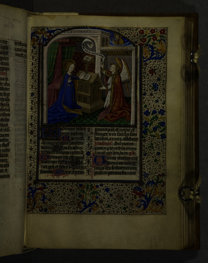 Annunciation to the Virgin (fol. 108r) Image credit Leeds University Library
