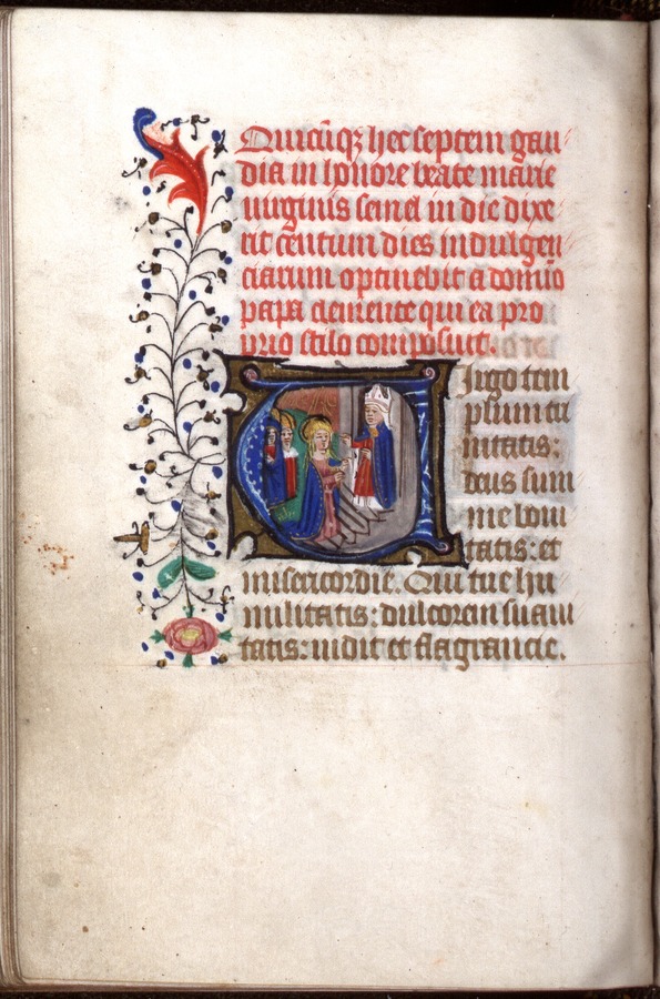 Presentation of the Virgin (fol. 136v) Image credit Leeds University Library