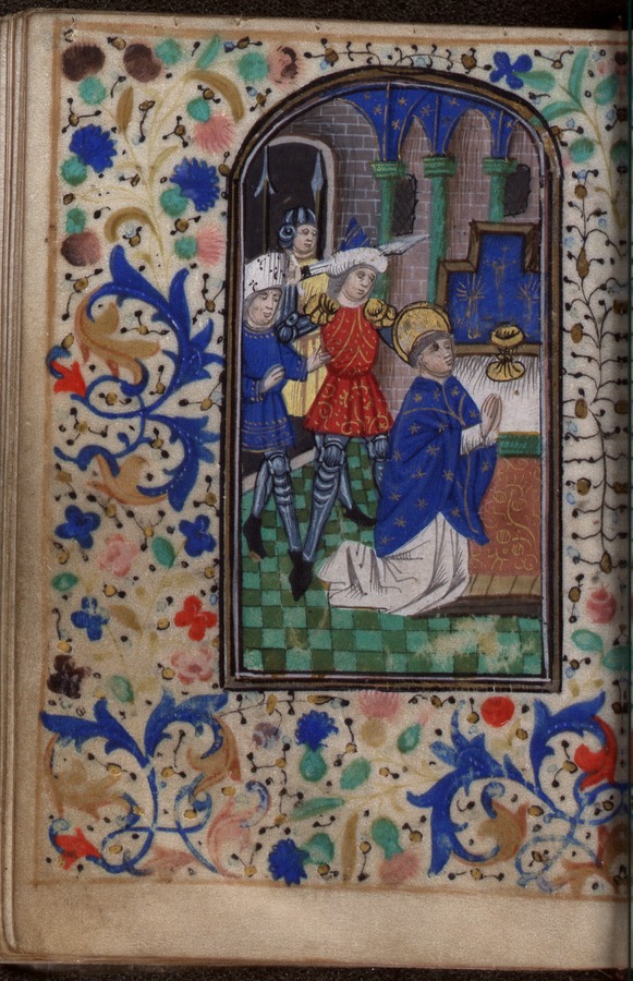 St. Thomas Becket of Canterbury (fol. 35v) Image credit Leeds University Library