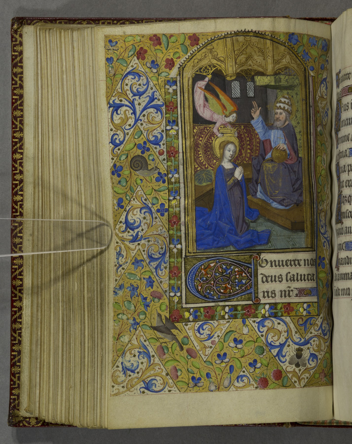 The Coronation of the Virgin (fol. 105v) Image credit Leeds University Library