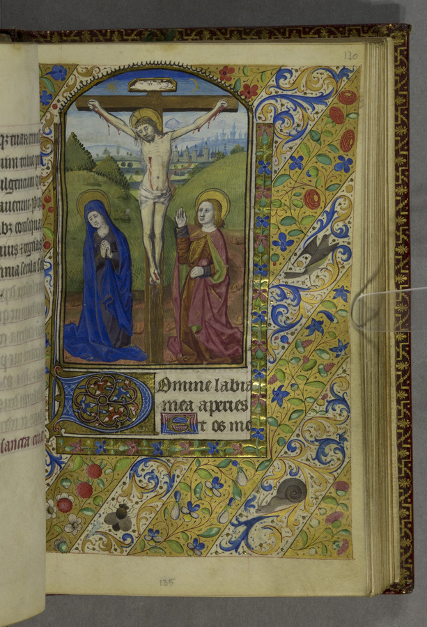 The Crucifixion of Christ (fol. 130r) Image credit Leeds University Library