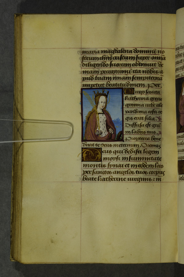 St. Catherine of Alexandria (fol. 136v) Image credit Leeds University Library