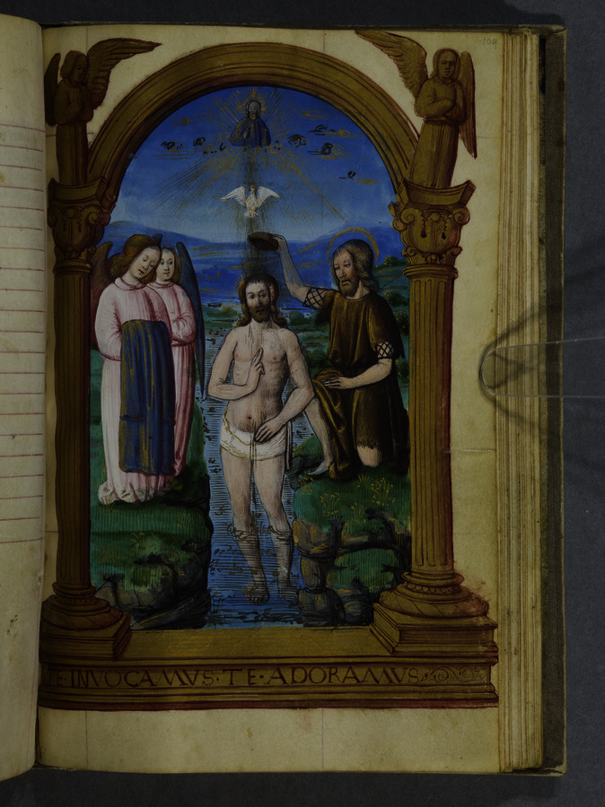 Baptism of Christ (fol. 109r) Image credit Leeds University Library