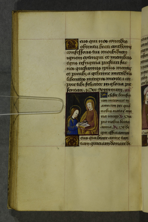 St. Anne and the Virgin Mary (fol. 135v) Image credit Leeds University Library