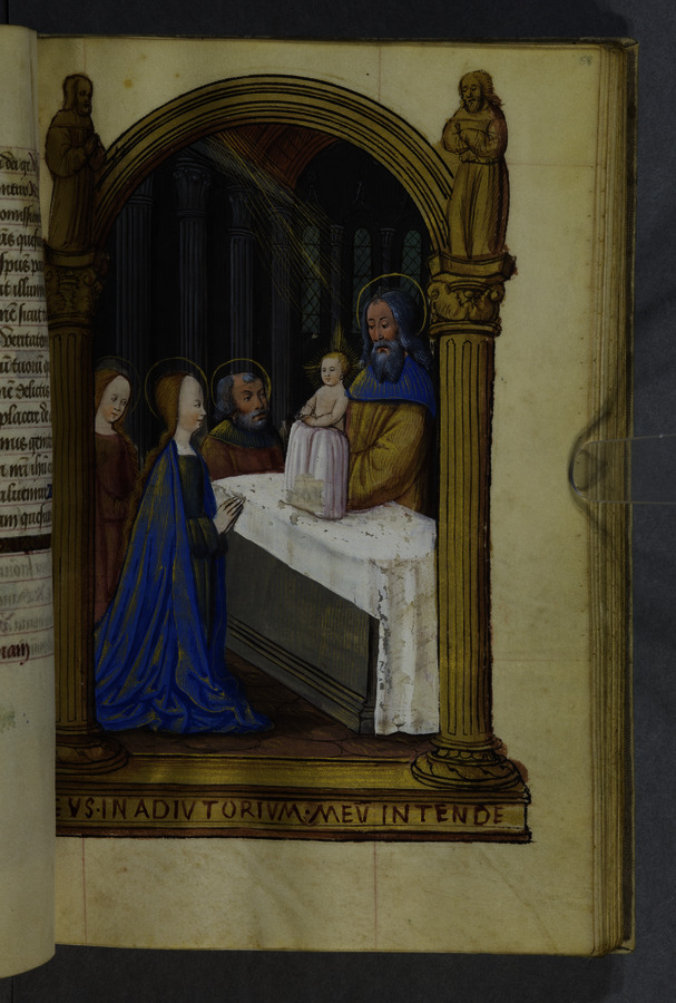 Presentation in the Temple (fol. 58r) Image credit Leeds University Library