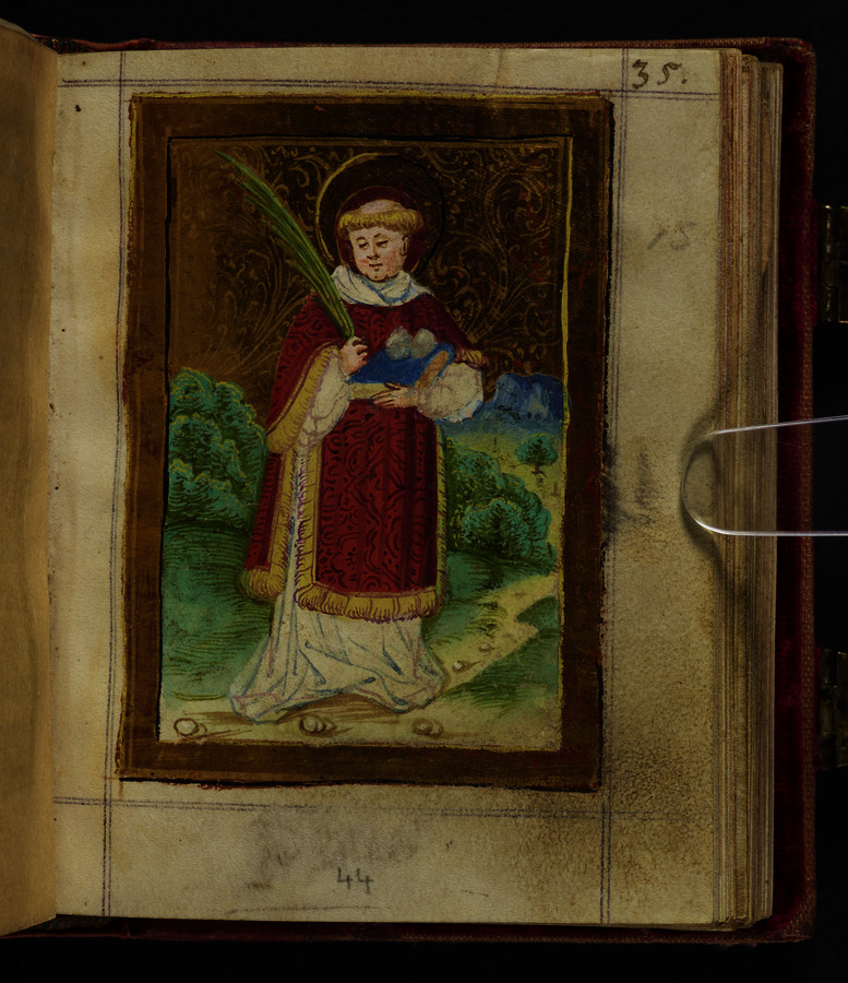 St. Stephen (fol. 44r) Image credit Leeds University Library