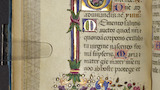 Floral border and initial (fol. 51v)