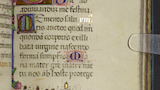 Floral border and initial (fol. 46r)