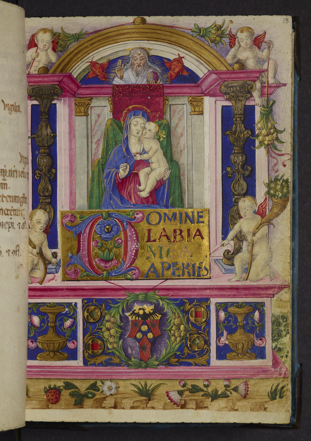 Virgin and Child (fol. 13r) Image credit Leeds University Library