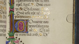 Floral border and initial (fol. 108r)