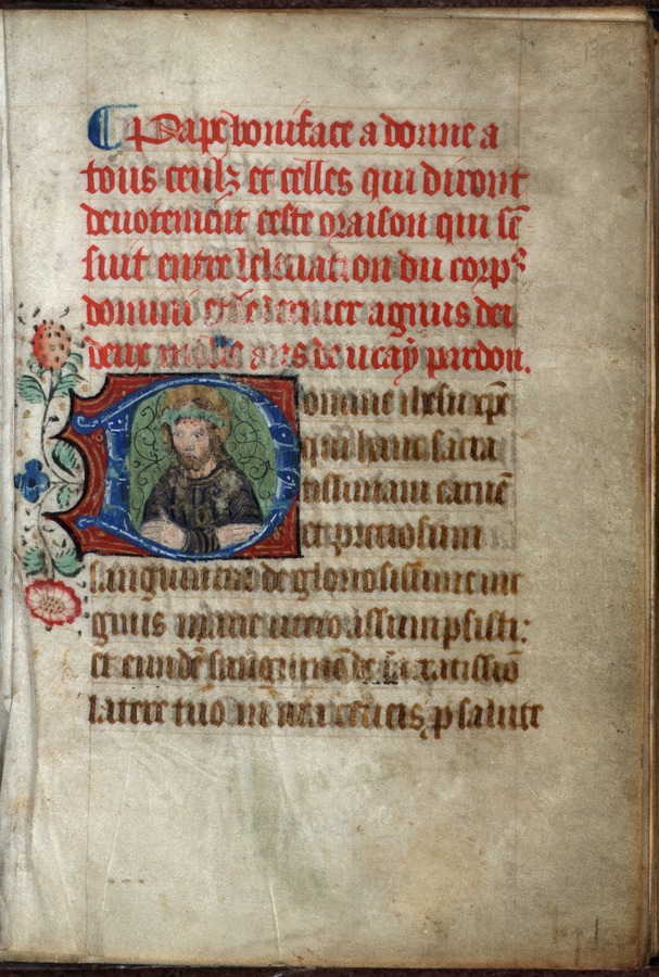 Christ (fol. 1r) Image credit Leeds University Library