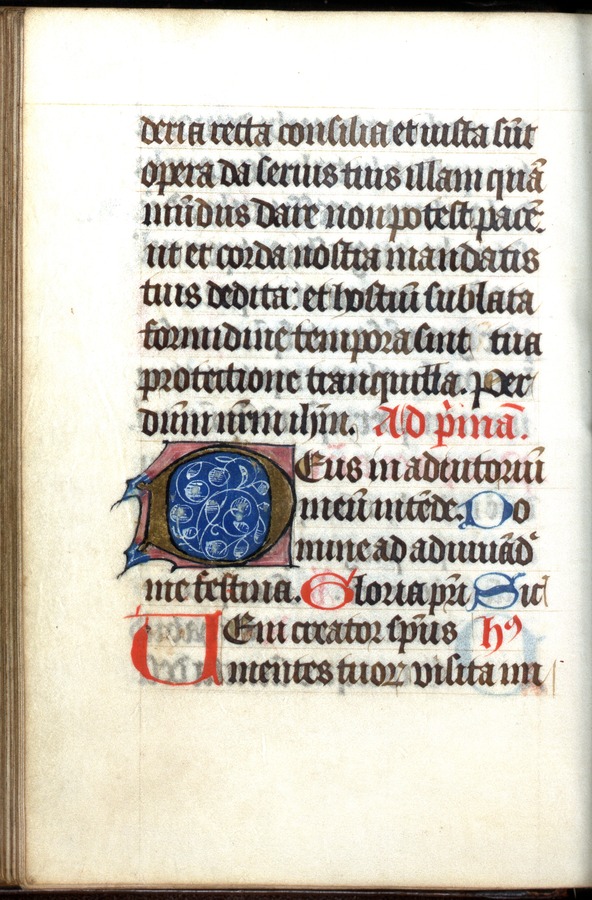 Decorated initial (fol. 44v) Image credit Leeds University Library