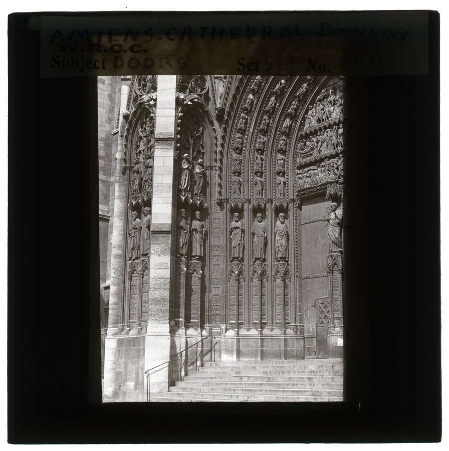 Doors. Amiens Cathedral doorway Image credit Leeds University Library