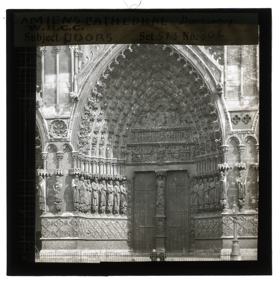 Doors. Amiens Cathedral doorway Image credit Leeds University Library