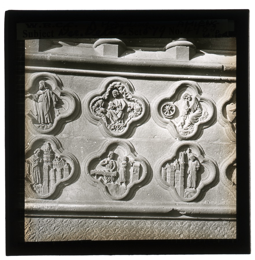 Dec. [Decorative] detail. Amiens medallions, W. [West] portal Image credit Leeds University Library