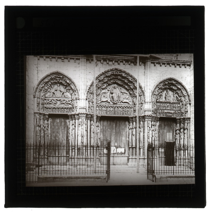 W. [West] door Chartre [Chartres] Image credit Leeds University Library