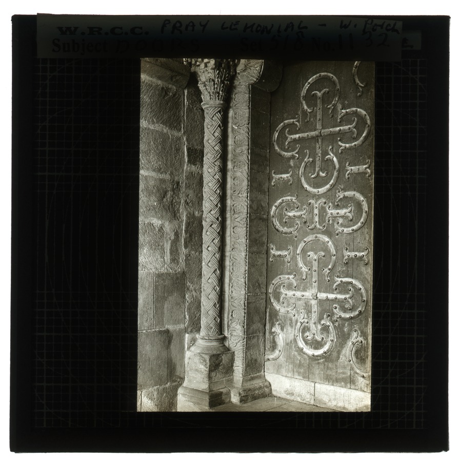 Doors. Pray Le Monial [Paray-le-Monial] - W. [West] porch Image credit Leeds University Library