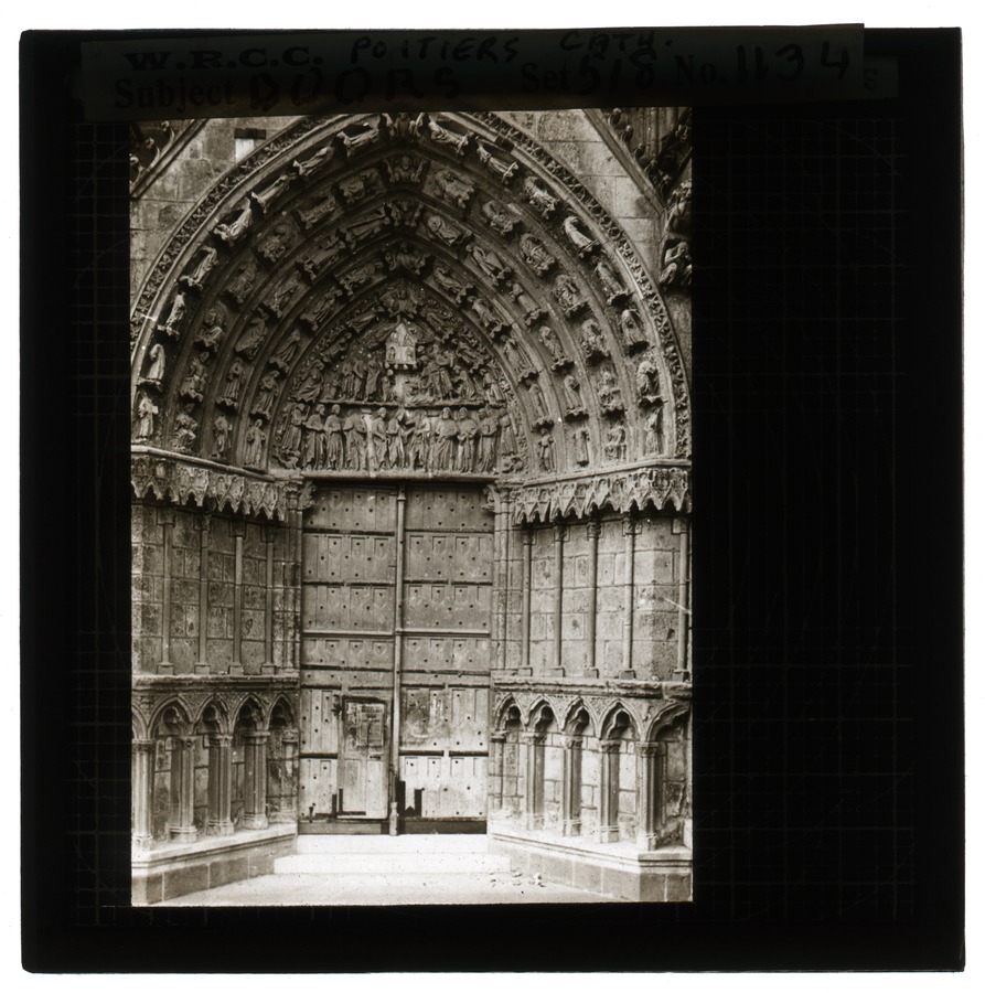 Doors. Poiters Cath. [Cathedral] Image credit Leeds University Library