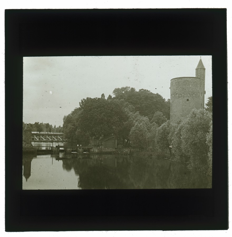 Round tower [illegible] Bruges Image credit Leeds University Library
