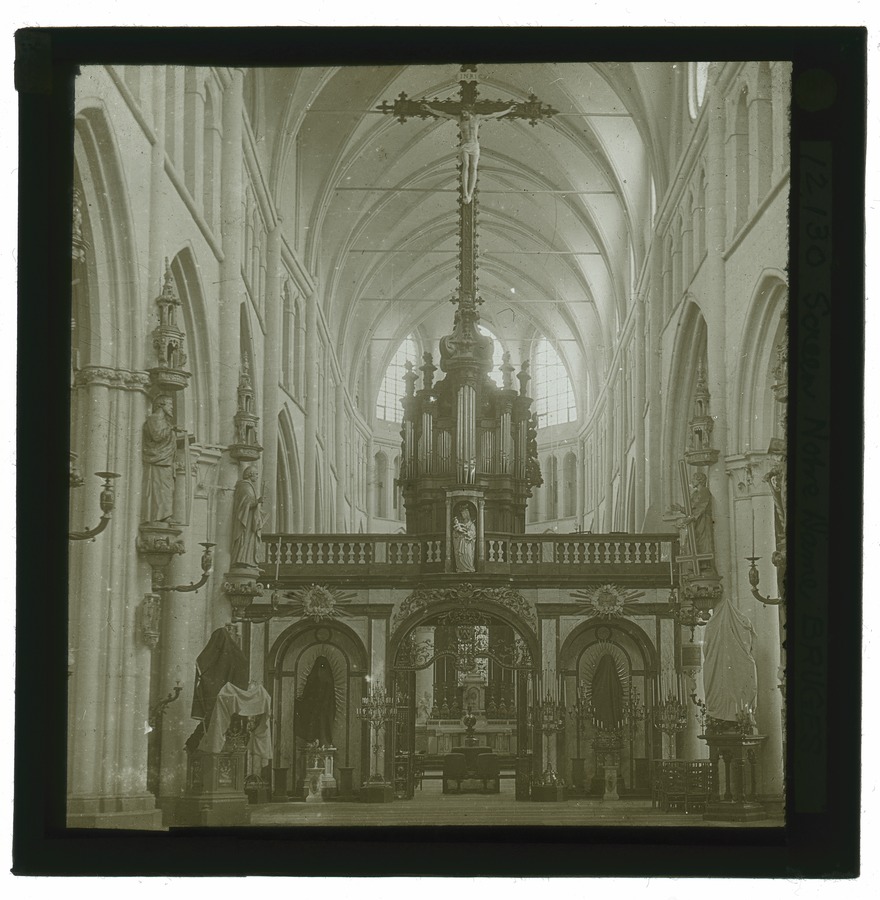 Bruges, screen, Notre Dame Image credit Leeds University Library