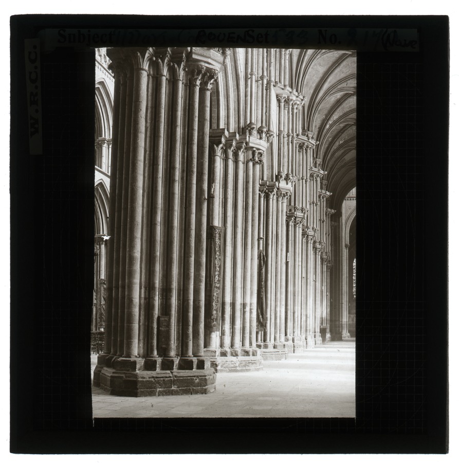Pillars & caps. Rouen (nave) Image credit Leeds University Library