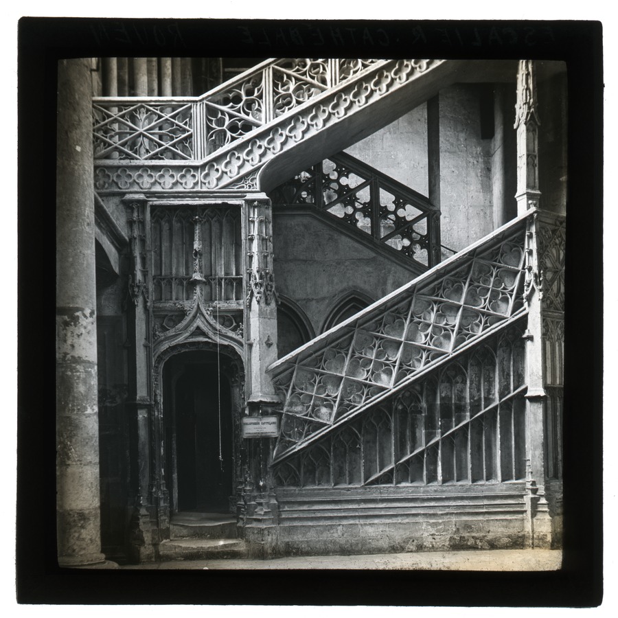 Escalier. Cathedale [Cathedral] Rouen Image credit Leeds University Library