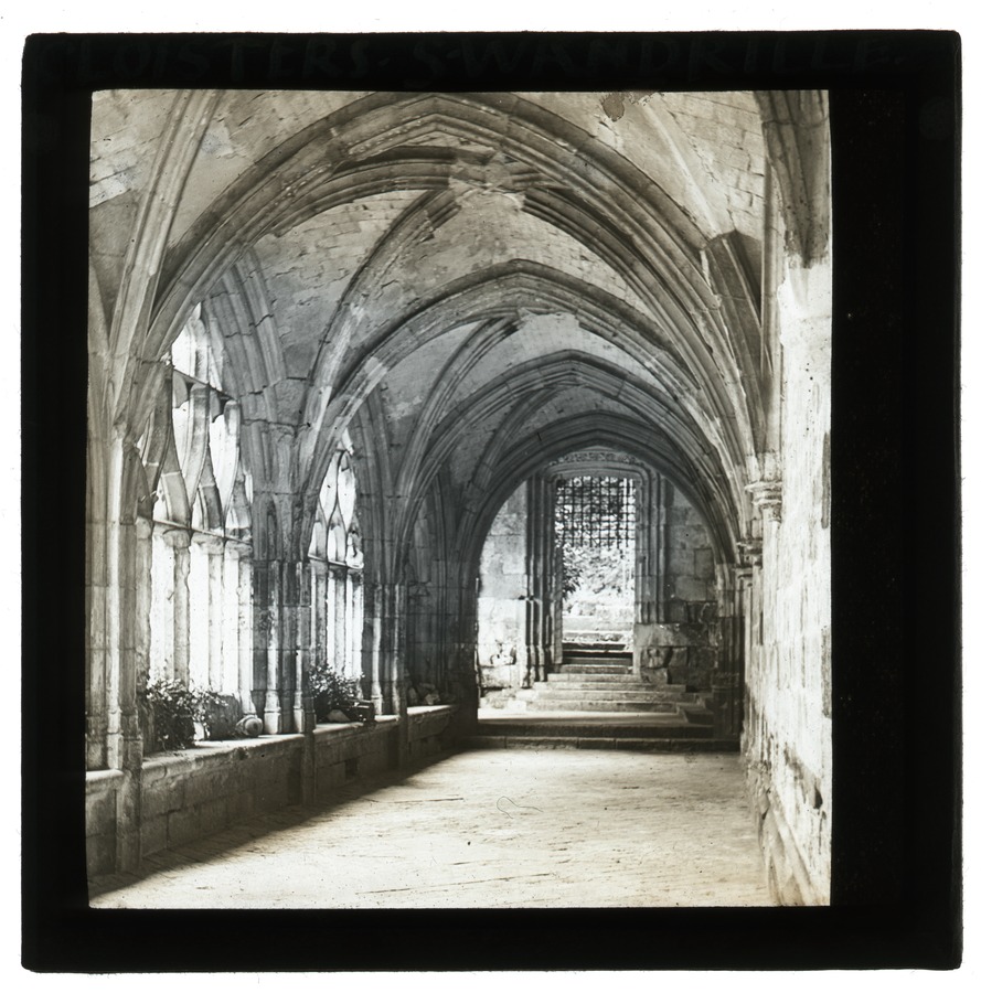 Cloisters - S-Wandrille [Saint-Wandrille-Rançon] Image credit Leeds University Library