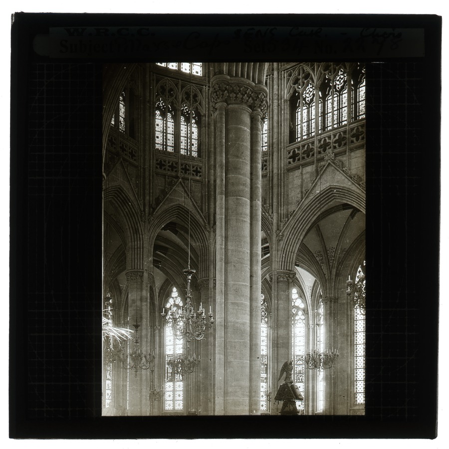 Pillars & caps. Sens Cath. [Cathedral] - Choir Image credit Leeds University Library