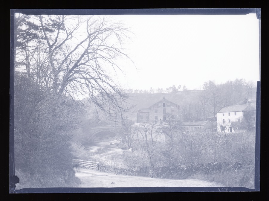 Aysgarth Lower fall, Mill and bridge Image credit Leeds University Library