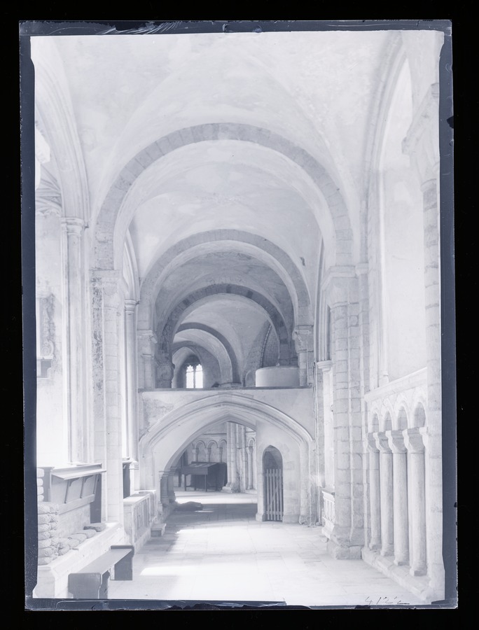 Norwich Cathedral, North Choir Aisle Image credit Leeds University Library
