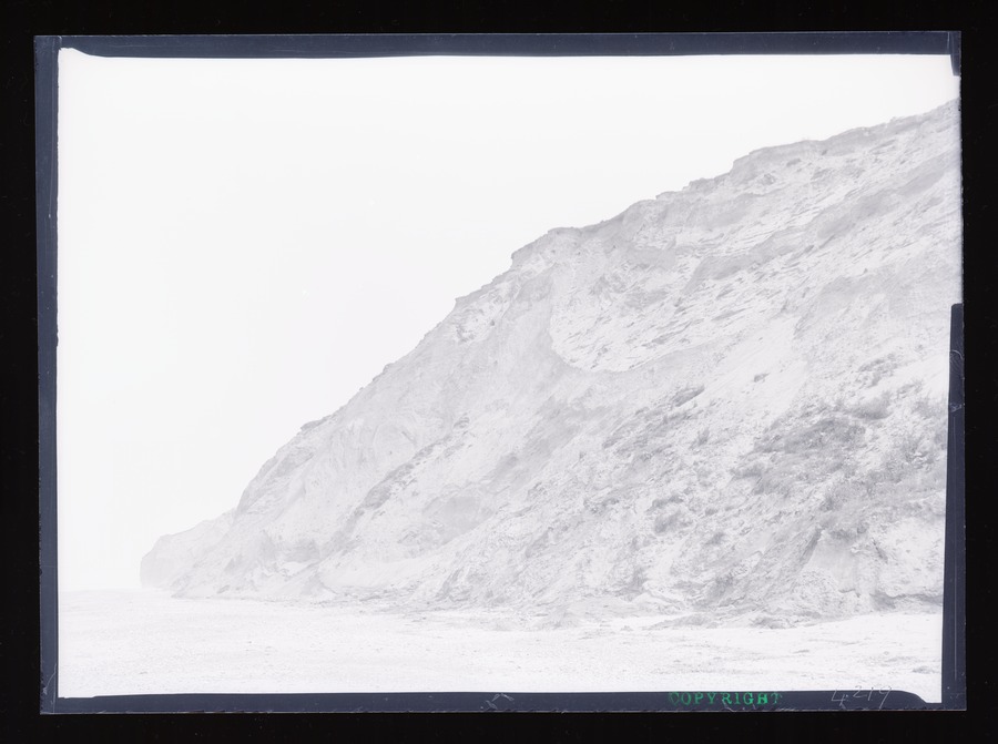 Mundesley Cliffs, Clay at base Image credit Leeds University Library