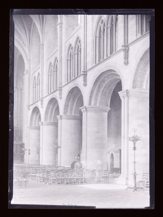 Hereford Cathedral Arcade N. side of nave Image credit Leeds University Library