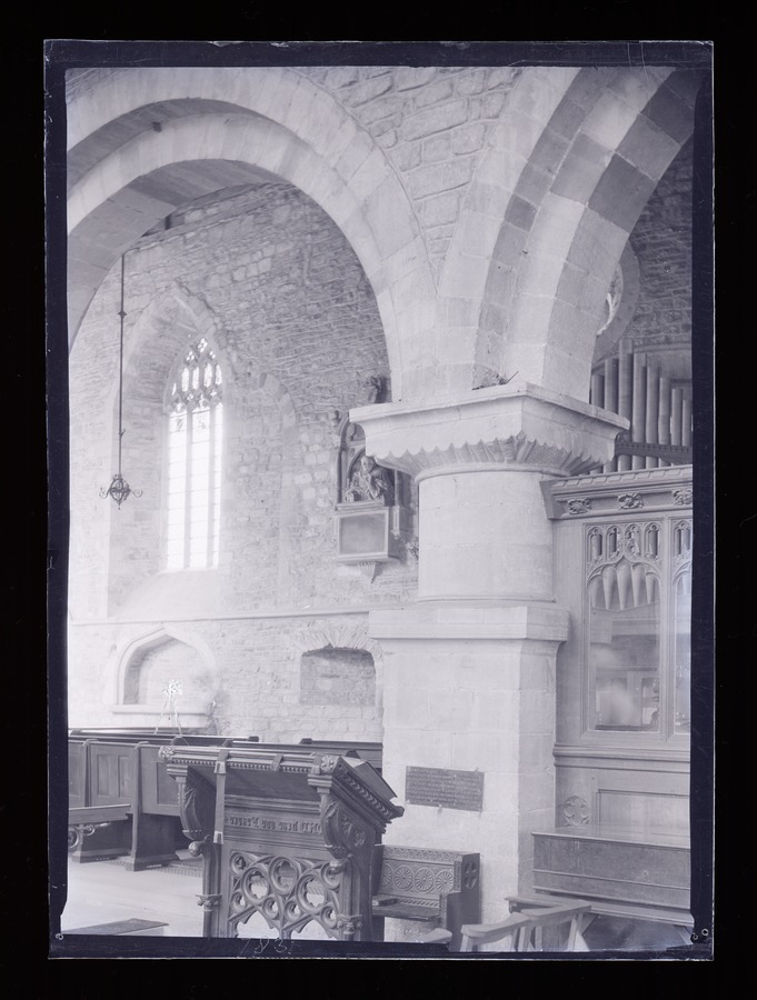 Ledbury Pillar in church Image credit Leeds University Library