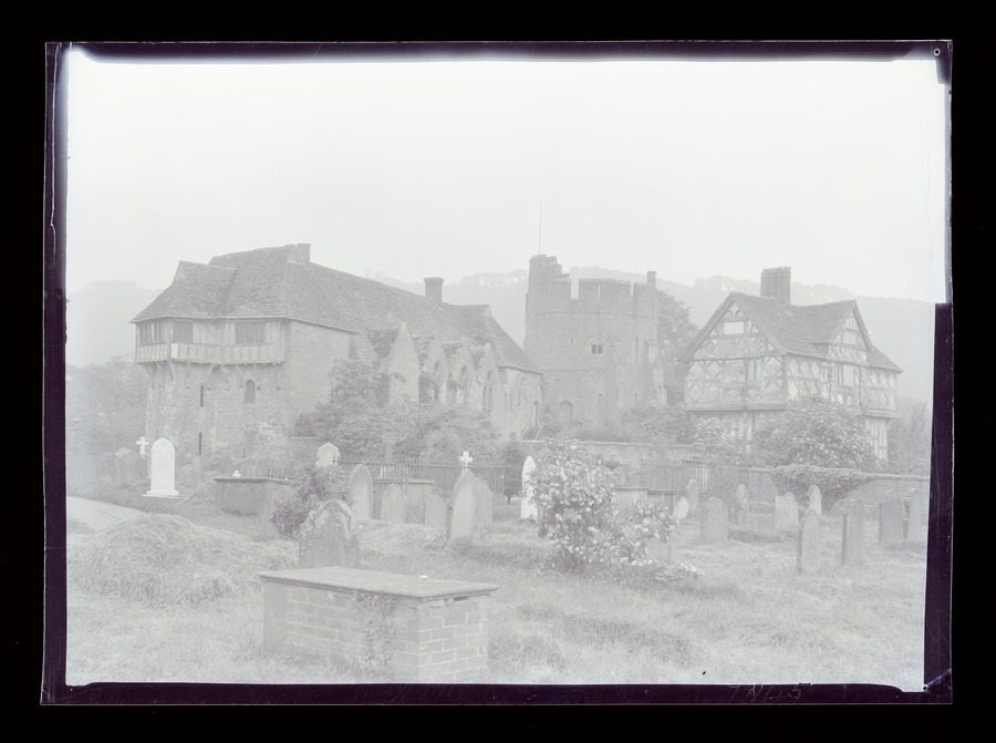 Stokesay Castle, from Church Image credit Leeds University Library