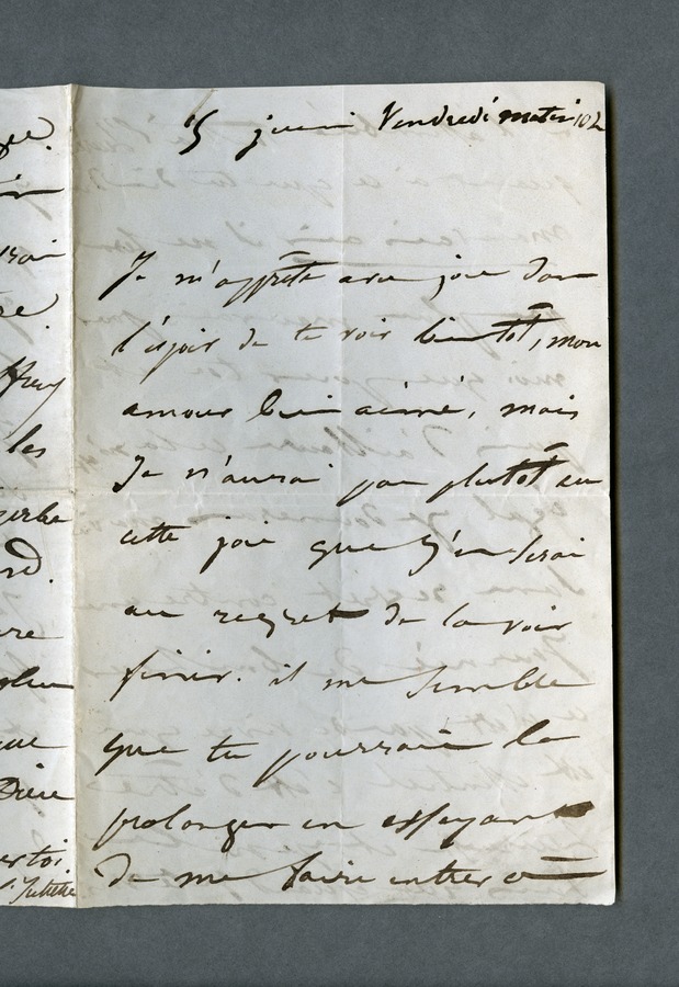Juliette Drouet letter to Victor Hugo Image credit Leeds University Library