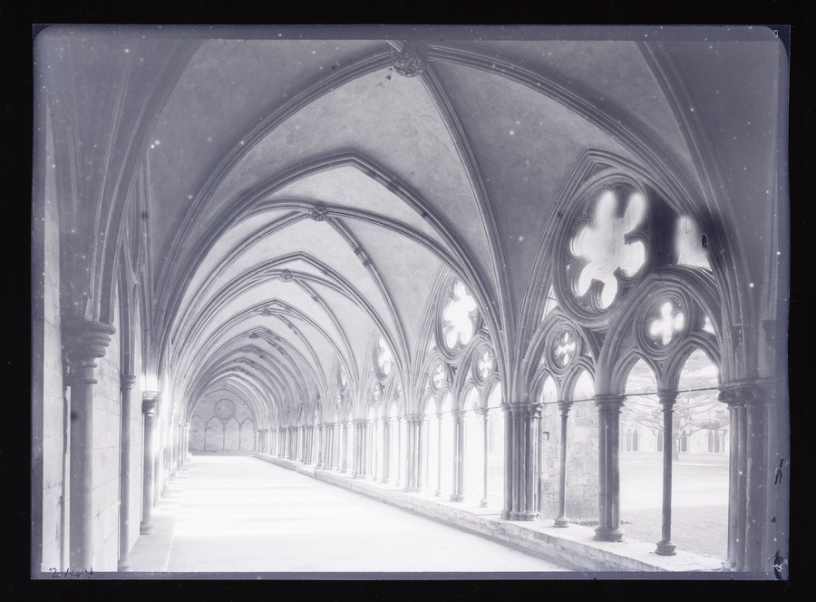 Salisbury, Cathedral Cloisters Image credit Leeds University Library