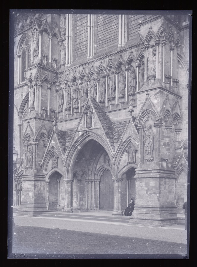 Salisbury, Cathedral West entrance Image credit Leeds University Library