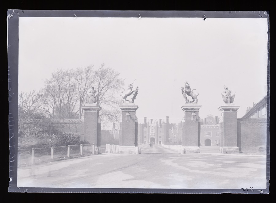 Hampton Court Palace and gates Image credit Leeds University Library