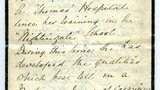 Letter of reference for Flora Masson, from Florence Nightingale to the Radcliffe Infirmary, Oxford