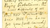 Partial letter from Florence Nightingale to Flora Masson