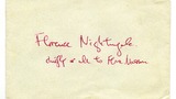 Parts of letters and signatures by Florence Nightingale, from letters sent to Flora Masson