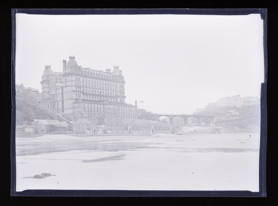 Scarborough, Grand Hotel and Bridge Image credit Leeds University Library
